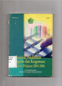 Image of Statistik Pendidikan Agama dan Keagamaan Tahun Pelajaran 2005-2006