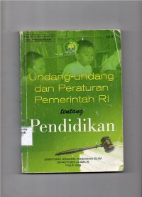 Undang-Undang dan Peraturan Pemerintah RI Tentang Pendidikan