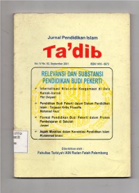 JURNAL PENDIDIKAN ISLAM TA`DIB